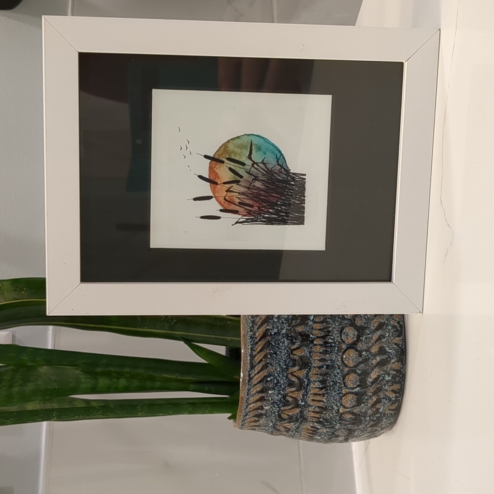 ❤️Host Pick❤️🎨Framed & Matted Print of Original Watercolour Painting